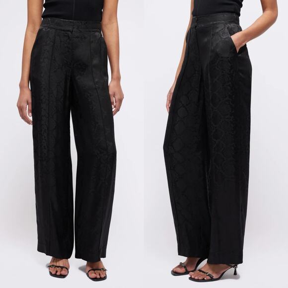 Simkhai NEW WITH FLAW Kyra Pant in Black Python - Picture 1 of 8